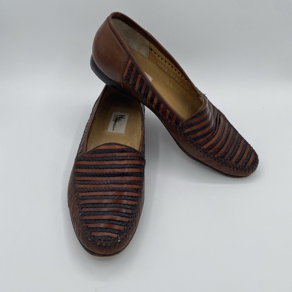 Moreschi Brass Boot Mens 10 Brown And Dark Brown Italy